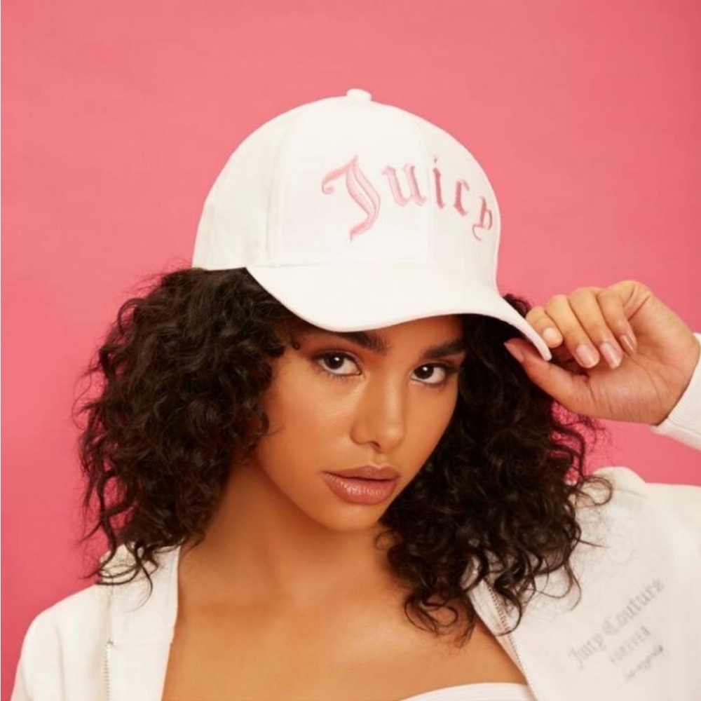 Juicy Couture White Cap with Pink Embroidered Logo